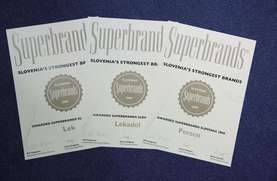 Lek won three Superbrand awards at the Superbrands Slovenia 2008 awards ceremony for our brands Lek, Lekadol and Persen.