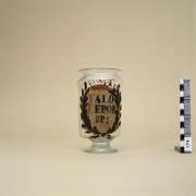 Glass apothecary jar with narrow base