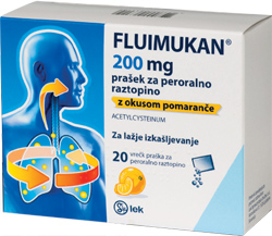 Fluimukan® 200 mg, prašek za peroralno raztopino z okusom pomaranče