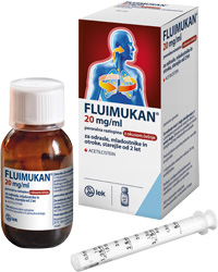 Fluimukan® 20 mg/ml, peroralna raztopina z okusom češnje