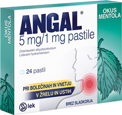 Angal® 5 mg/1 mg, pastile