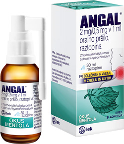 Angal® 2,0 mg/0,5 mg v 1 ml, oralno pršilo, raztopina