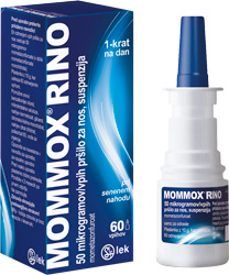 Mommox® Rino 50 mikrogramov/vpih pršilo za nos, suspenzija
