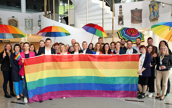 Lek celebrates Pride Month by raising the rainbow flag